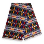 Afrikaanse stof - Multicolor Pattern - Polycotton, Hobby en Vrije tijd, Stoffen en Lappen, Ophalen of Verzenden, Nieuw