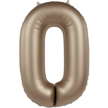 Folieballon Cijfer 0 Starlight Gold, Verzenden, Nieuw, Feestartikel, Verjaardag