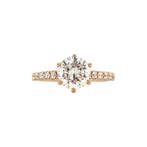 Rosegouden ring met diamant 1.42ct. 18 karaat*nieuw, Verzenden, Zo goed als nieuw, Goud