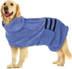 Hondenbadjas - Badjas hond - Ruglengte 60 cm - L - Blauw - N, Dieren en Toebehoren, Verzenden, Zo goed als nieuw