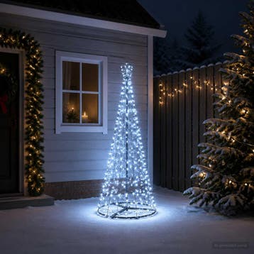 vidaXL LED-kerstboom spiraal met voet EKENAS 180 cm 220, Verzenden, Nieuw