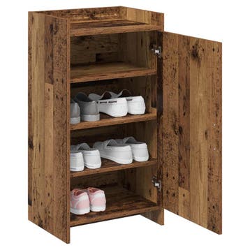 vidaXL Schoenenkast met opslag Oud hout 48 x 36 x 92 cm, Verzenden, Nieuw