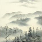 Ogawa Suiko () – Kamikchi-landschap – Originele