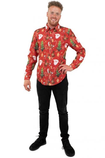 Rode Kerst Blouse Volwassenen, Kleding | Dames, Carnavalskleding en Feestkleding, Ophalen of Verzenden, Nieuw