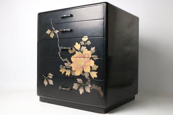 Ladekast - Hout, lak - Japan - Peony & MOP Inlay