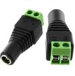 Female DC connector 5.5 x 2.1mm - vrouwelijk -> schroefaansl, Hobby en Vrije tijd, Elektronica-componenten, Ophalen of Verzenden