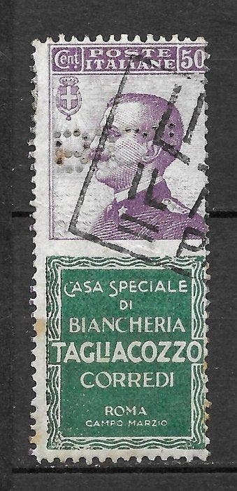 Koninkrijk Italië 1924 - Reclamezegels, 50 cent, violet en, Gestempeld