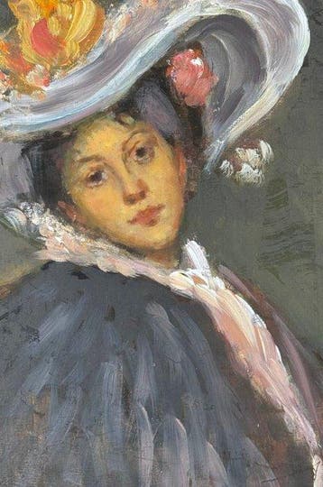 Italiaanse school (XX) - Dama con cappello