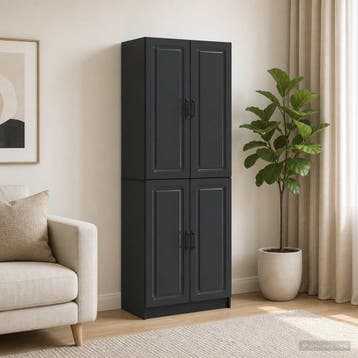 vidaXL Kastenset 2 st Zwart Bewerkt hout, Minder dan 50 cm, Verzenden, Nieuw, Minder dan 100 cm