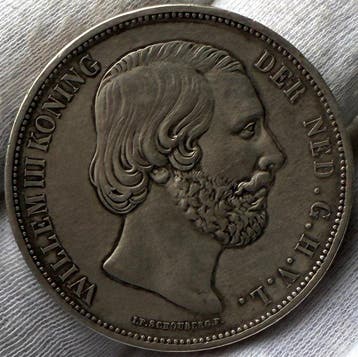 Nederland. Willem III. 2 1/2 Gulden 1860 / hoge kwaliteit