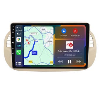 Android navigatie radio Fiat 500 Creme 2007-2015, Androi..., Nieuw