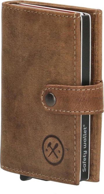 Hide Stitches Leren Pasjeshouder Portemonnee Uitschuifbaar, Overige merken, Bruin, Verzenden, Nieuw