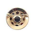 Antiek gouden broche met granaat, Gebruikt, Overige kleuren, Ophalen of Verzenden, Met edelsteen