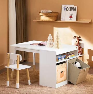 Kindertafel met 2 Stoelen en Opbergruimte Activiteitentafel, Verzenden, Nieuw