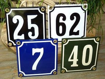 Geëmailleerd huisnummer emaille huisnummerbord huisnummers, Verzenden