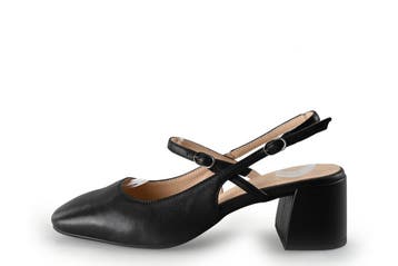 Manfield Slingbacks in maat 38 Zwart, Verzenden, Zwart, Zo goed als nieuw, Manfield