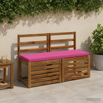 vidaXL Bankkussen SOEST 100% Polyester Roze 110 x 40 x 5 cm, Verzenden, Nieuw, Roze