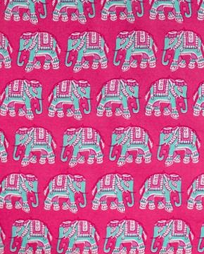 Katoen Voile Olifantjes Roze, Nieuw, Roze
