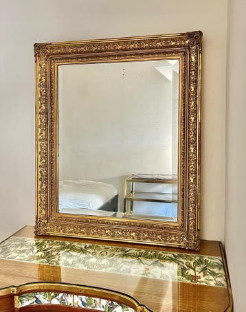 Antieke spiegel 83x100cm, Ophalen of Verzenden