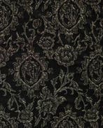 Jacquard Glans Barok Zwart, Nieuw, Zwart