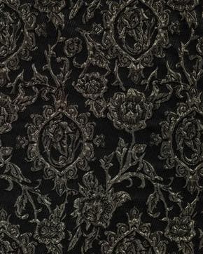Jacquard Glans Barok Zwart, Hobby en Vrije tijd, Stoffen en Lappen, Nieuw, Zwart