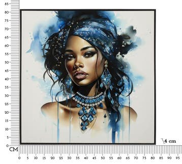 LAQUARED WAND PANTING MET FRAME ALTEA -B- CM 82X4X82, Huis en Inrichting, Ophalen of Verzenden, Nieuw