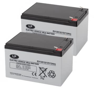 Landport EV12012 Scootmobiel Accu – 12V 12Ah (Set van 2), Ophalen of Verzenden, Nieuw