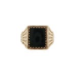 Vintage zegelring met onyx 9 kt, Ophalen of Verzenden, Nieuw