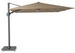 Challenger T2 zweefparasol 300x300 cm taupe, Tuin en Terras, Parasols, Ophalen of Verzenden, Nieuw