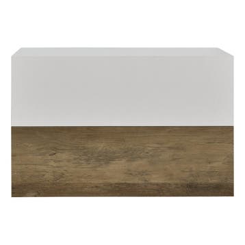 Wandplank met lade set van 2 zwevend wit en houtkleurig, Verzenden, Nieuw