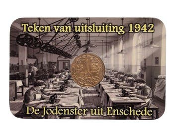 Nederland. Wilhelmina. 1942 Coincard Teken van uitsluiting