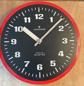 Wandklok - Juhgans Astra Quartz - Vintage Glas, Plastic -