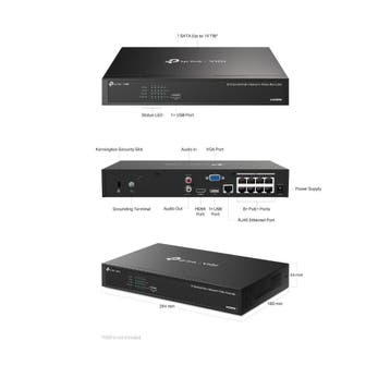 TP-Link VIGI NVR1008H-8P - 8 Kanaals PoE NVR, Ophalen of Verzenden, Nieuw
