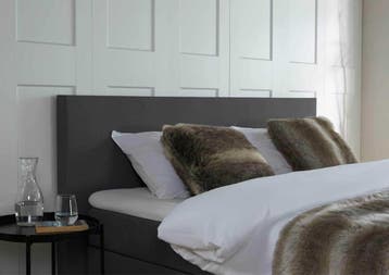 ACTIE! Boxspring Venetië 140 200 Antraciet, Verzenden, Nieuw, 140 cm, Twijfelaar