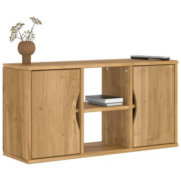 vidaXL Tv-meubel ODDA 79x24x40 cm massief grenenhout, Verzenden, Nieuw, Grenenhout