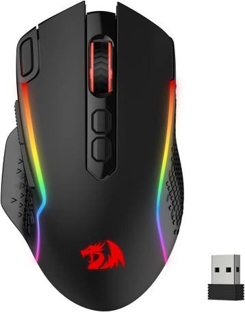 RGB Draadloze Gaming Muis | 8 Knoppen | Laatste Stuk!, Rechtshandig, Muis, Redragon, Gaming muis
