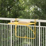 vidaXL Hangende Balkon Tafel Mosterdgeel 60 x 39 x 65 cm, Verzenden, Nieuw, Metaal
