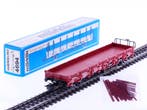 Schaal H0 Märklin 4694 DB Lageboordwagon met rongen #2115, Wagon, Ophalen of Verzenden, Zo goed als nieuw, Analoog