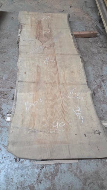 OPRUIMING – 2 zeer brede massieve beuken planken, Doe-het-zelf en Verbouw, Ophalen, Nieuw