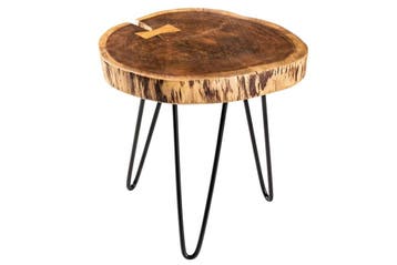industrieele bijzettafel GOA 40cm natuurlijk acacia massief, Ophalen of Verzenden, Nieuw