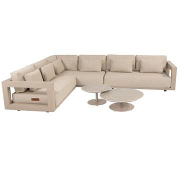 Boaz Metropolitan hoek loungeset 5 delig keramiek latte 4, Ophalen of Verzenden, Nieuw