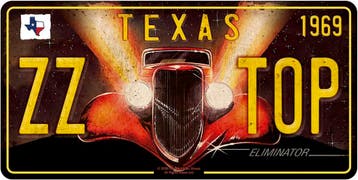 ZZ Top - Eliminator - USA Nummerplaat officiële merchandise, Ophalen of Verzenden, Nieuw, Poster, Artwork of Schilderij