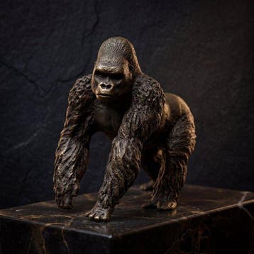 Beeld, Bijzonder sculptuur van een gorilla (Zonder