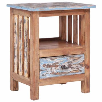 vidaXL Nachtkastje 41x30x50 cm massief mahoniehout, Minder dan 45 cm, Verzenden, Nieuw, Minder dan 55 cm