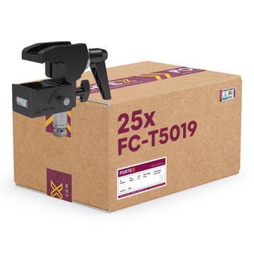 25× FORTEX Super Clamp 035 WLL 15kg 30-51mm zwart inclusief, Verzenden, Nieuw