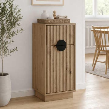 vidaXL Dressoir VENRAY Artisanaal eiken 35 x 33 x 77,5 cm, Minder dan 50 cm, Verzenden, Nieuw, 25 tot 50 cm