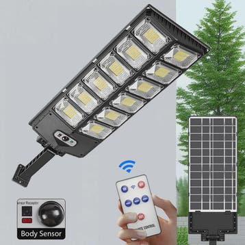 Krachtige Solar Buitenlamp met Bewegingssensor - LED Tuinver, Verzenden, Nieuw