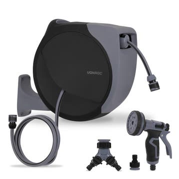 Automatische slanghaspel – Incl. 20m premium tuinslang,, Verzenden, Nieuw, Tuinslang