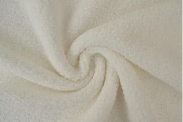 Teddy bont (Bouclé) Wit - rol 10 meter, Verzenden, Nieuw, Wit