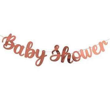 Letterslinger Baby Shower Rosé goud (3,6m), Ophalen of Verzenden, Nieuw